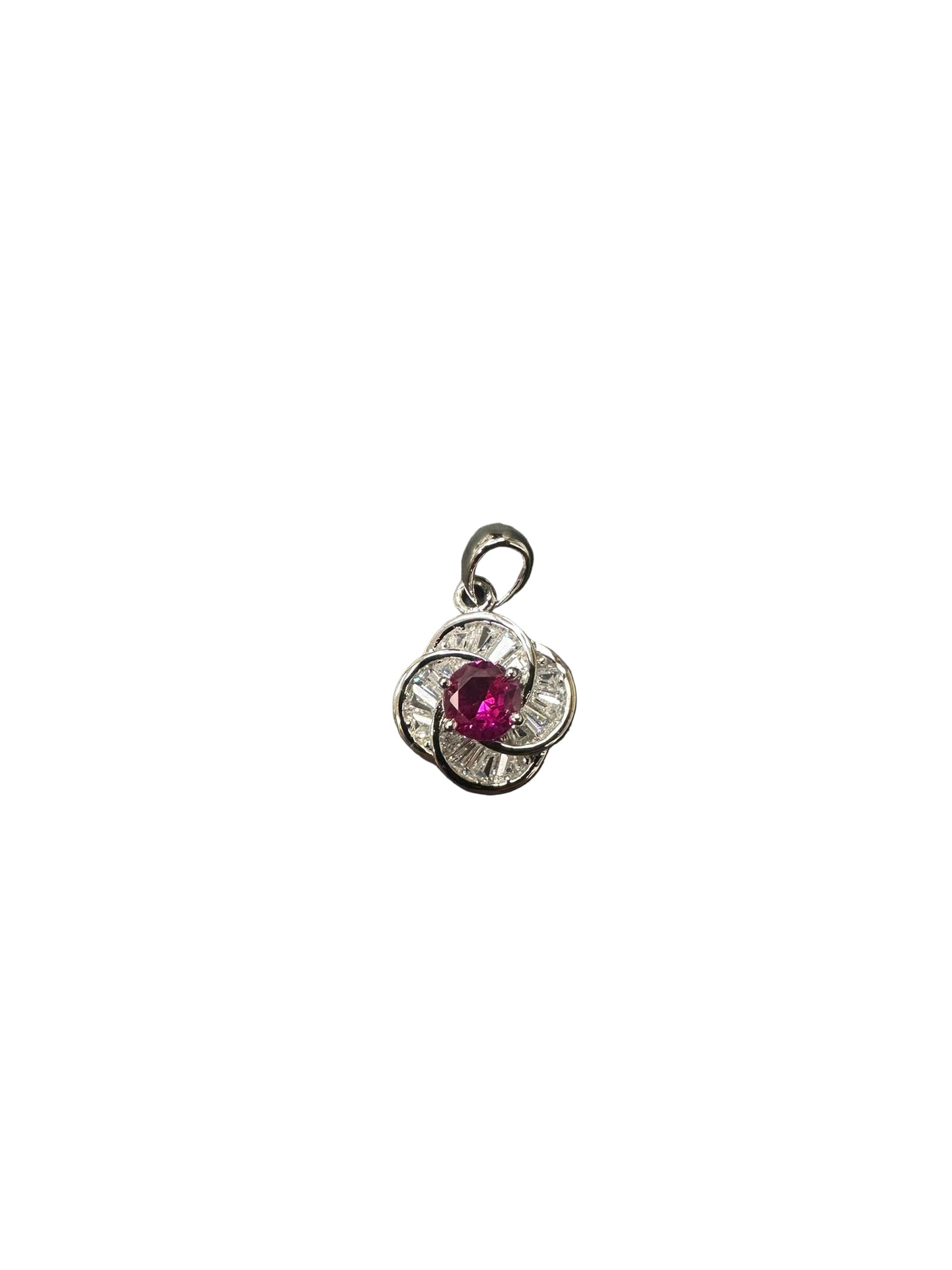 Sterling Silver Pendant CZ Stone PCZ10077