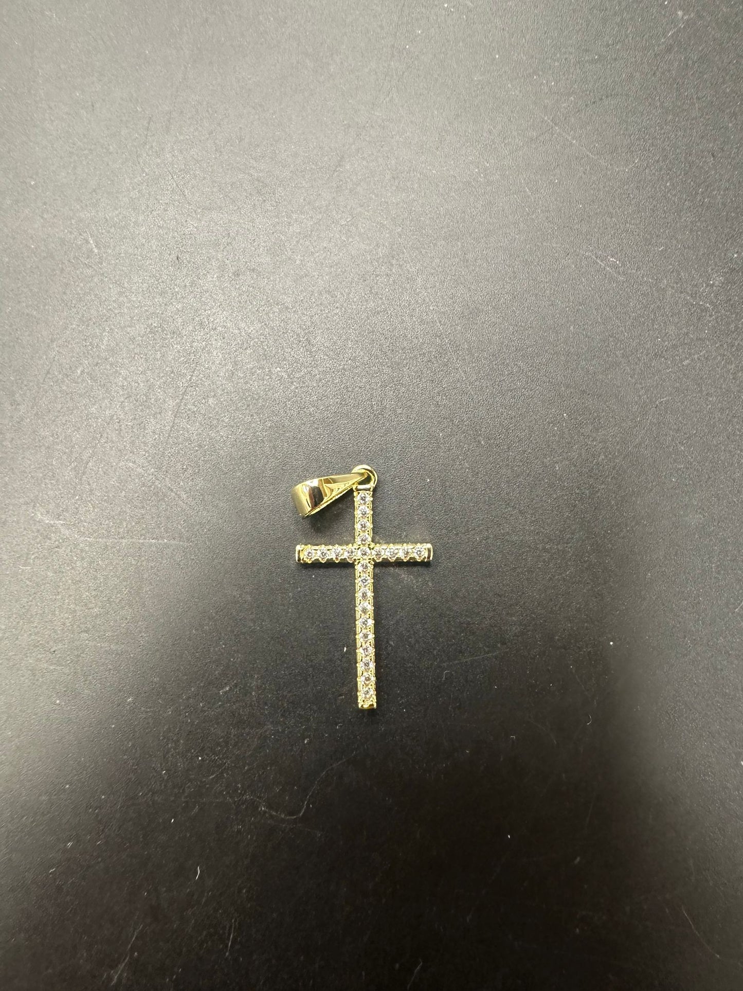 Sterling Silver Cross Pendant CZ Stone PCZ10092