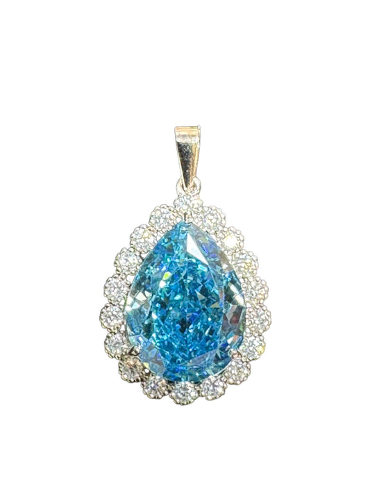 Sterling Silver Pendant CZ Stone PCZ10109