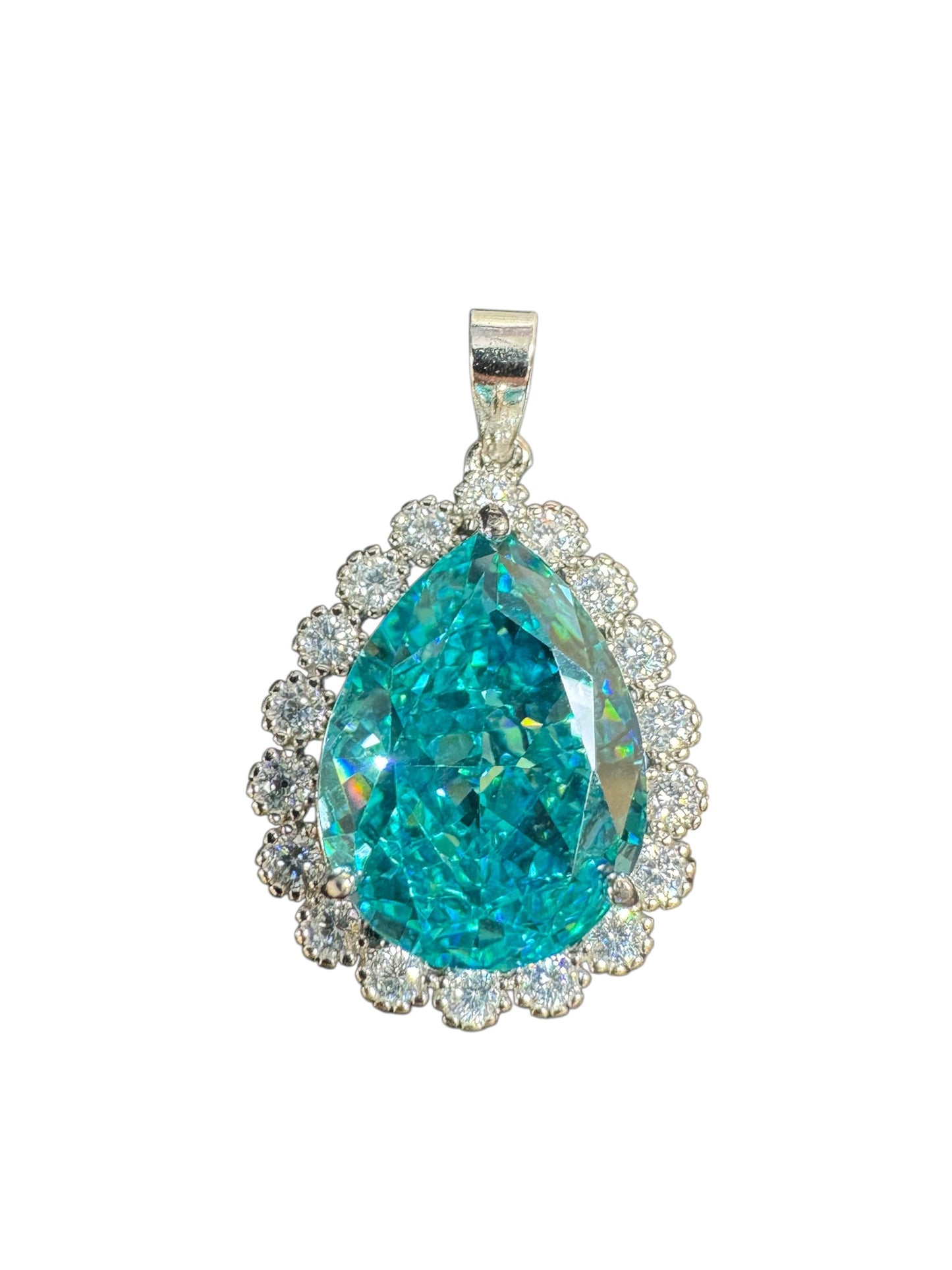 Sterling Silver Pendant CZ Stone PCZ10109