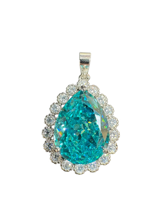 Sterling Silver Pendant CZ Stone PCZ10109