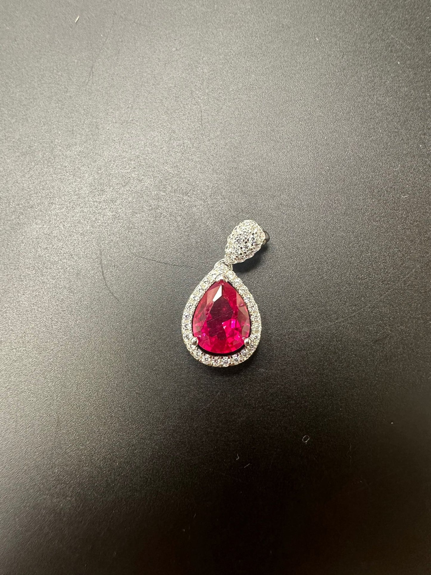 Sterling Silver Pendant CZ Stone PCZ195