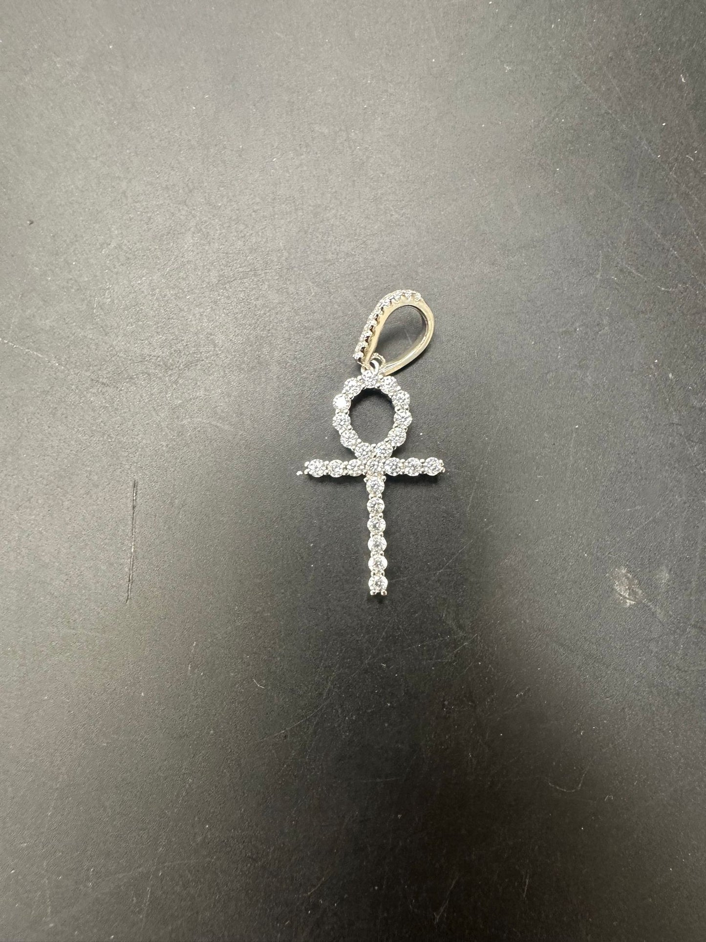 Sterling Silver Cross Pendant CZ Stone PCZ9015