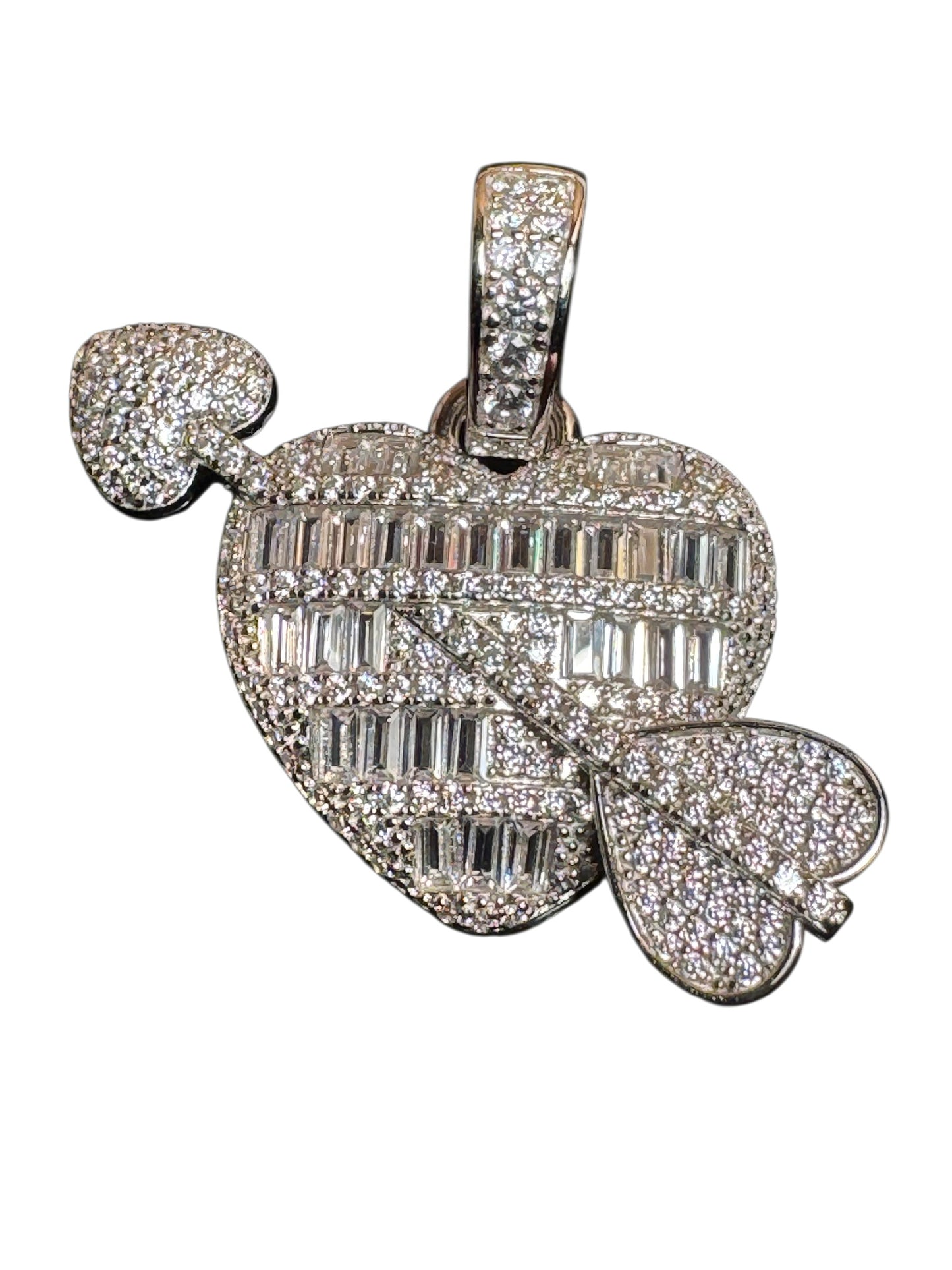 Sterling Silver Pendant Heart Shape PCZH112