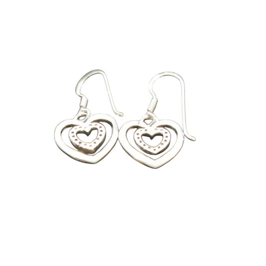 Sterling Silver Heart Shape Earring PE021270421