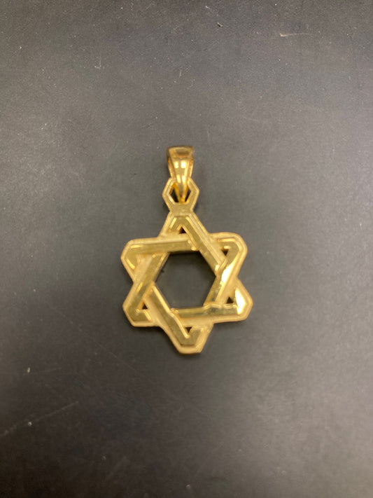 Sterling Silver Star of David Pendant - Elegant pendant featuring a traditional star design.