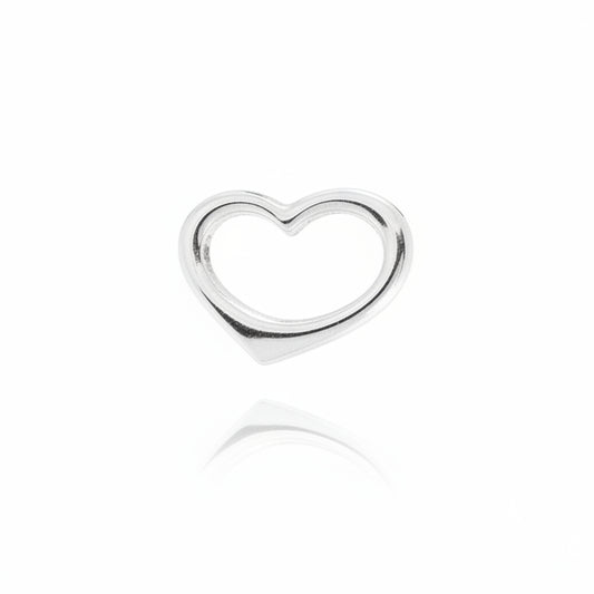 Sterling Silver Plain Open Heart Pendant PP010010130, a beautiful sterling silver open heart pendant, 16 mm.