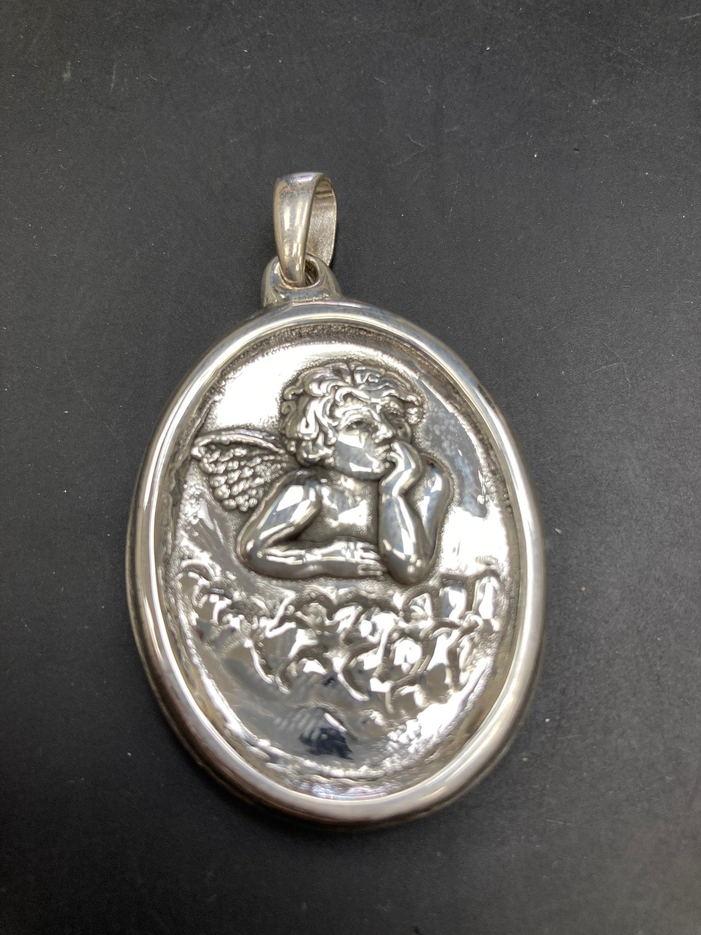 Sterling Silver Plain Raphael's Angel Pendant PP091800018