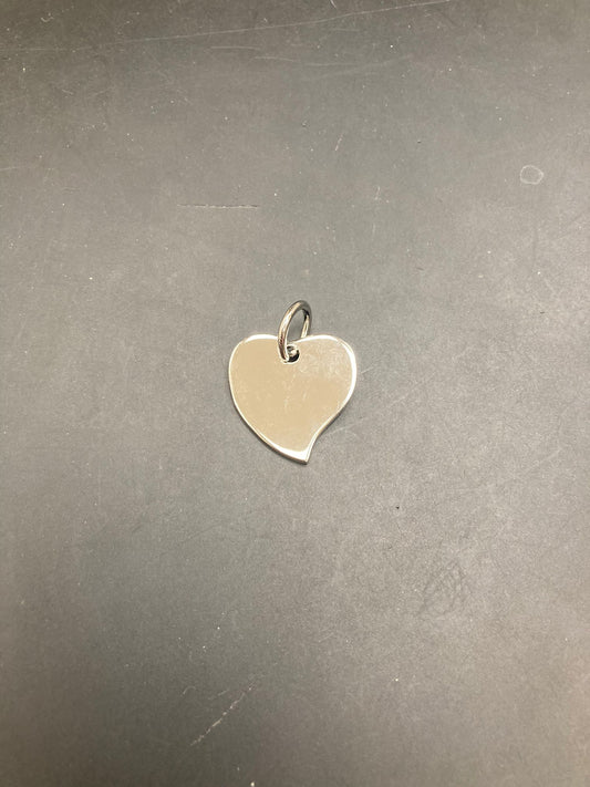 Sterling Silver Plain Heart Pendant PP100110