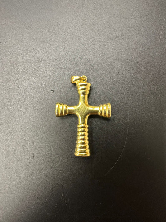 Sterling Silver Cross Pendant Gold Plated PP3301