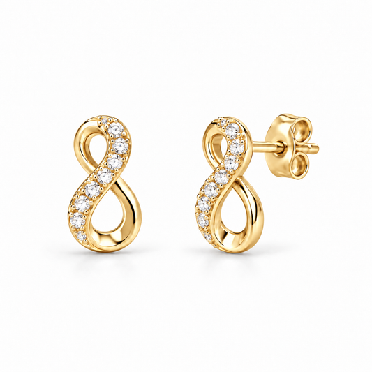 Sterling Silver Infinity Stud Earring ECZ243367