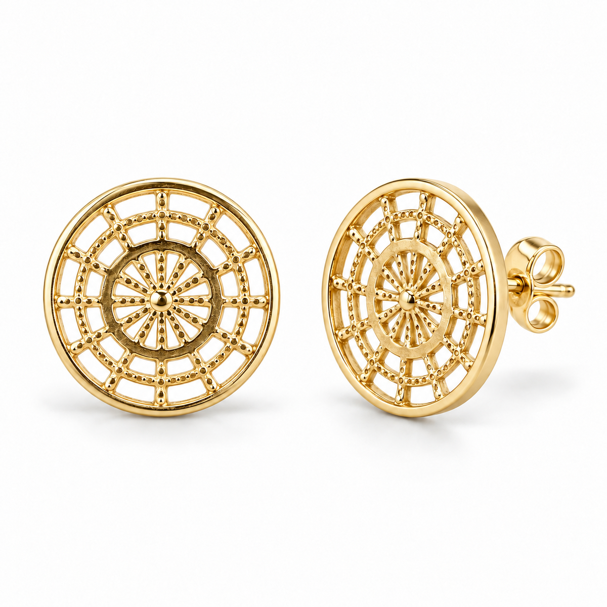 Sterling Silver Knot Stud Earring ECZ186565