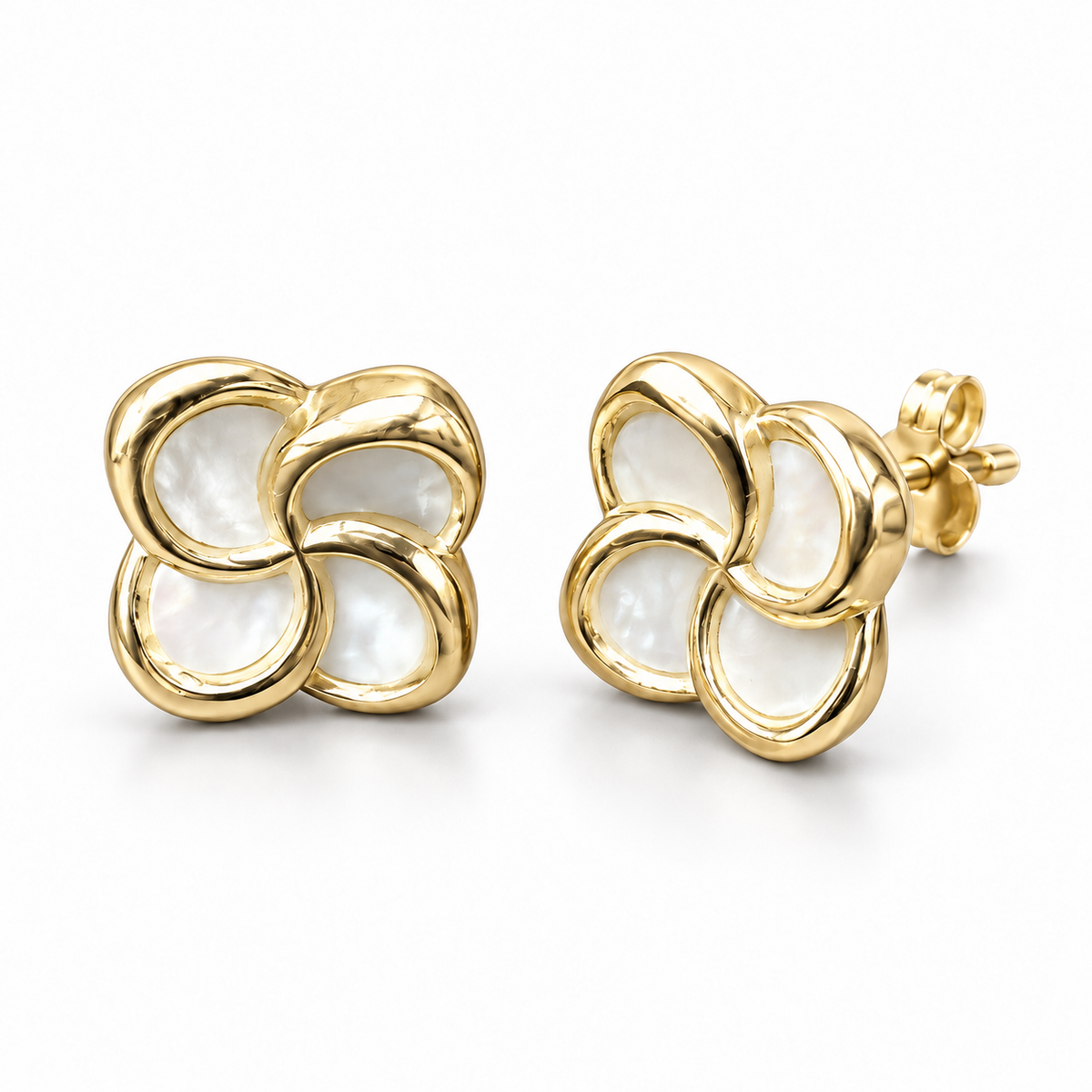 Sterling Silver Flower Stud Earring ECZ186404
