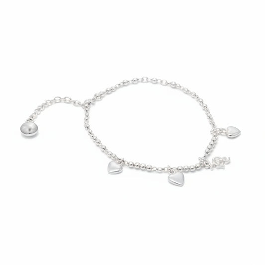 Sterling Silver Anklet AN011020021 showcasing elegant design with charms, perfect for adding a touch of shine.