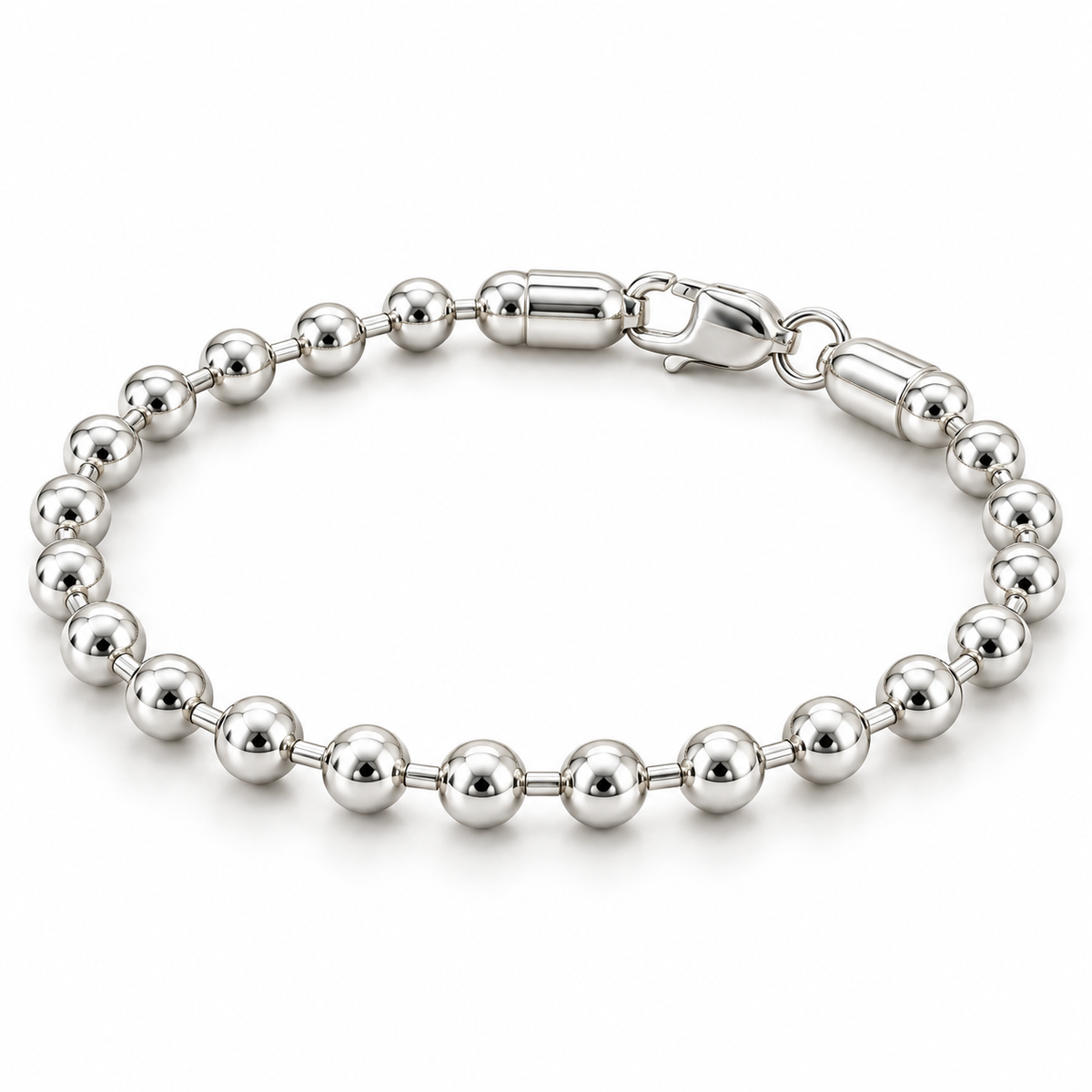 Sterling Silver 7" Ball Bracelet BCZ4507