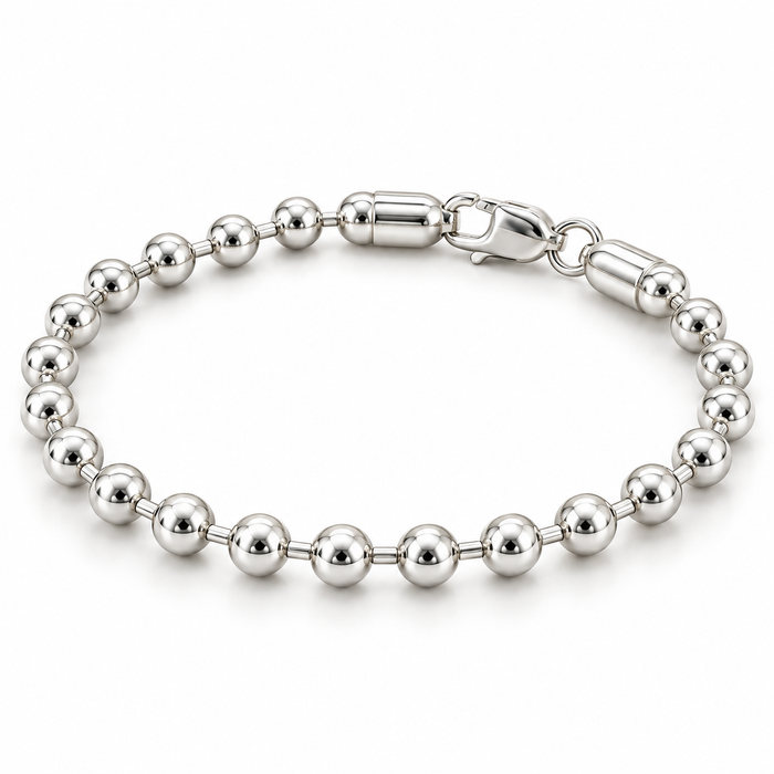 Sterling Silver 7" Ball Bracelet BCZ4507