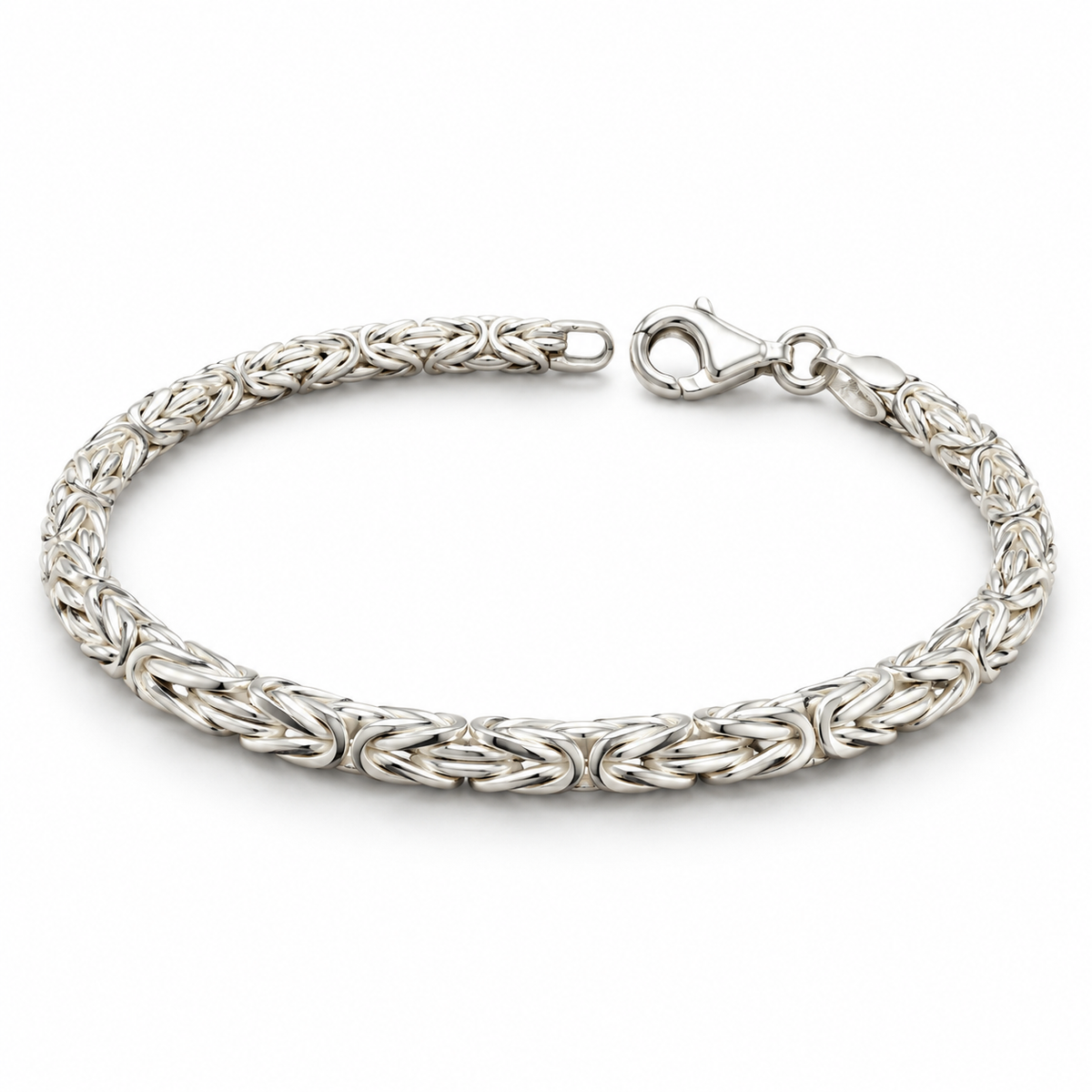 Sterling Silver 7.5" King Bracelet BCZ697