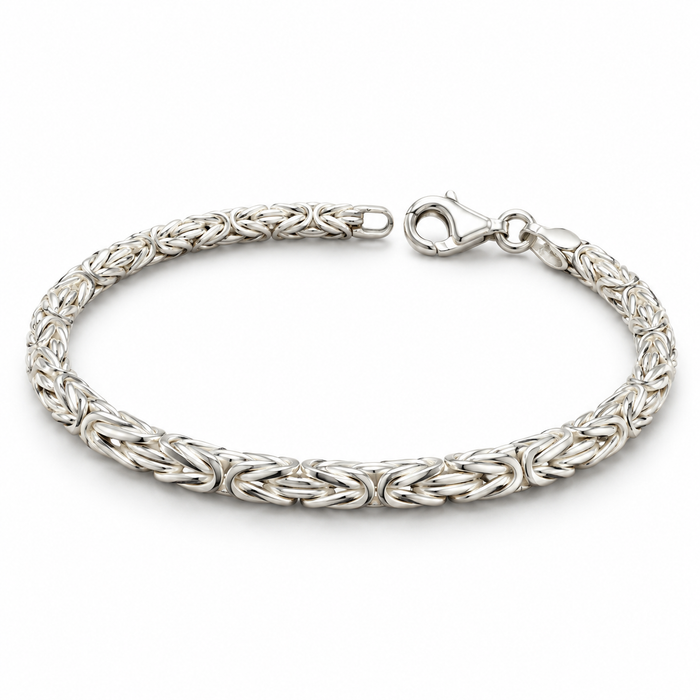 Sterling Silver 7.5" King Bracelet BCZ697