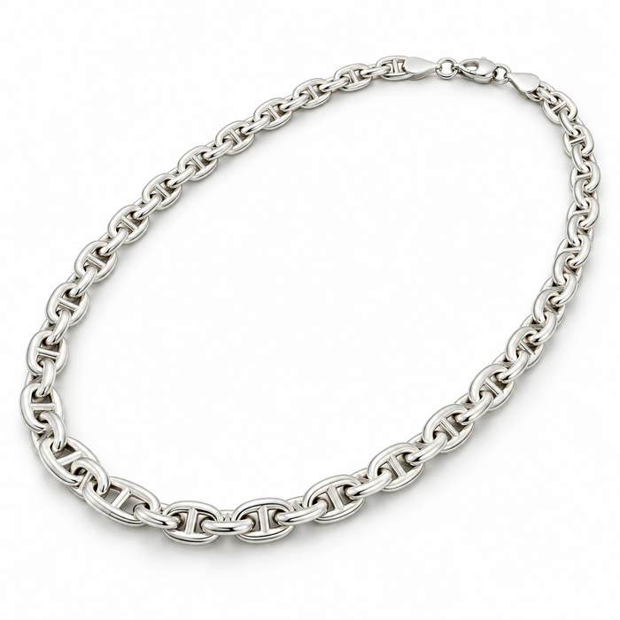 Sterling Silver 24" Anchor Chain Necklace NCZ120WI