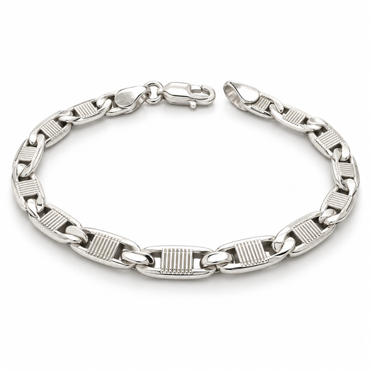 Sterling Silver 7" Anchor Link Bracelet BCZ171206