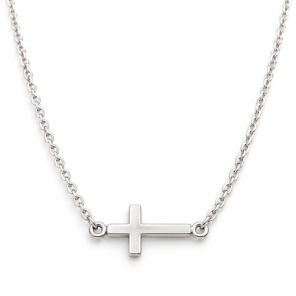 Sterling Silver 16"-18" Cross Necklace NCZ248454