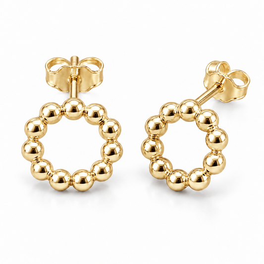 Sterling Silver Beaded Stud Earring ECZ184556