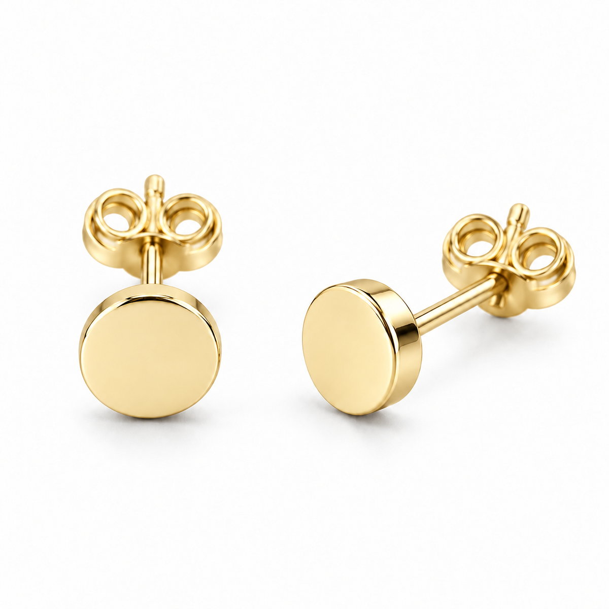 Sterling Silver Plain Stud Earring ECZ184946