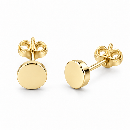 Sterling Silver Plain Stud Earring ECZ184946