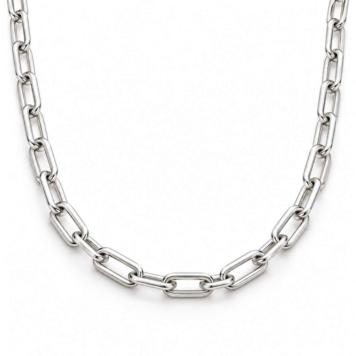 Sterling Silver Plain Necklace NCZ50946