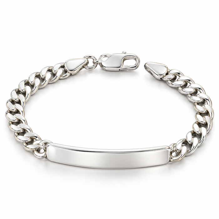 Sterling Silver 7.5" Id Bracelet BCZ106301