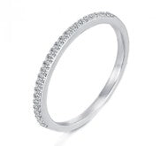 Sterling Silver Half Eternity Ring 2.5 mm Channel Set Princess Cut CZ Stone RCZ0381501