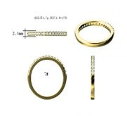 Sterling Silver Half Eternity Ring 1.5 mm Claw Set Round CZ Stone RCZ0380401