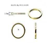 Sterling Silver Half Eternity Ring 2 mm Pave Set Round CZ Stone RCZ0380501