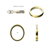 Sterling Silver Half Eternity Ring 2 mm Channel Set Princess Cut CZ Stone RCZ0381401