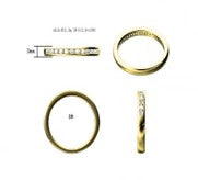 Sterling Silver Half Eternity Ring 2 mm Channel Set Round CZ Stone RCZ0381801