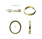 Sterling Silver Half Eternity Ring 2.5 mm Channel Set Round CZ Stone RCZ0381901