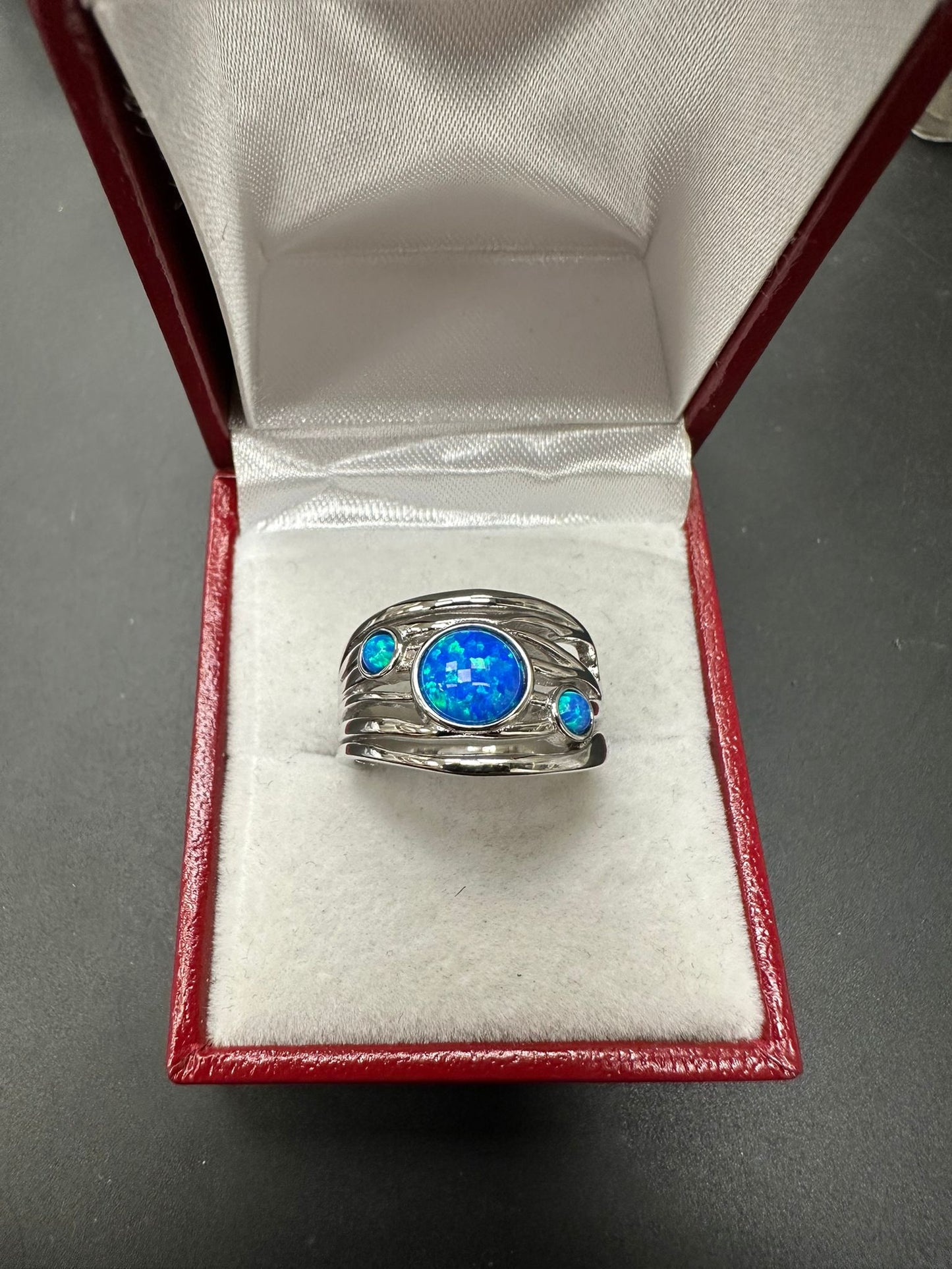 Sterling Silver Ring Opel Round Stone RCZ0559401