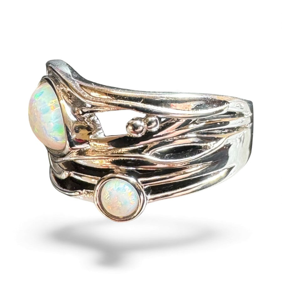 Sterling Silver Ring Opal Stone RCZ164B