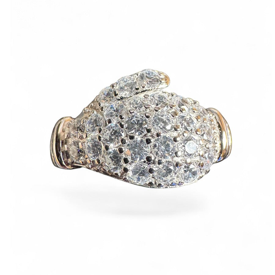 Sterling Silver Boxing Ring CZ Stone RCZ0703101