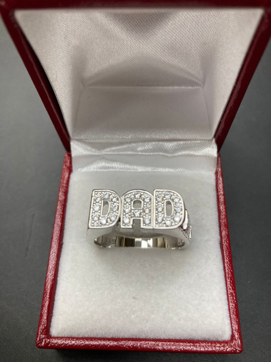 Sterling Silver Dad Ring CZ Stone RCZ0704901