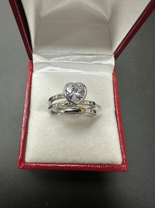 Sterling Silver Ring CZ Stone RCZ10039