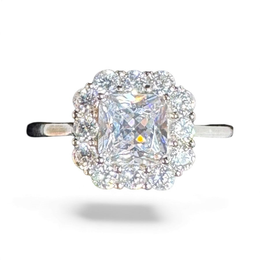 Sterling Silver Ring CZ Stone RCZ10044