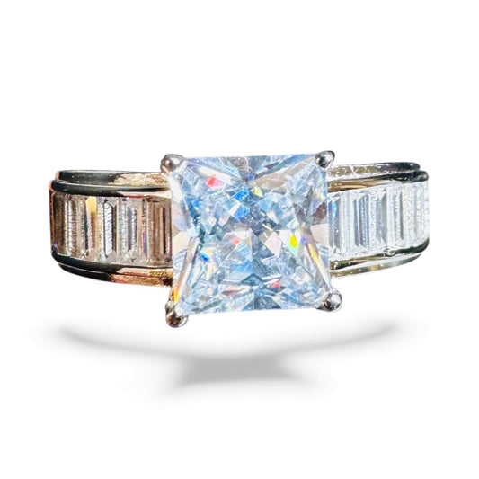 Sterling Silver Ring CZ Stone RCZ10045