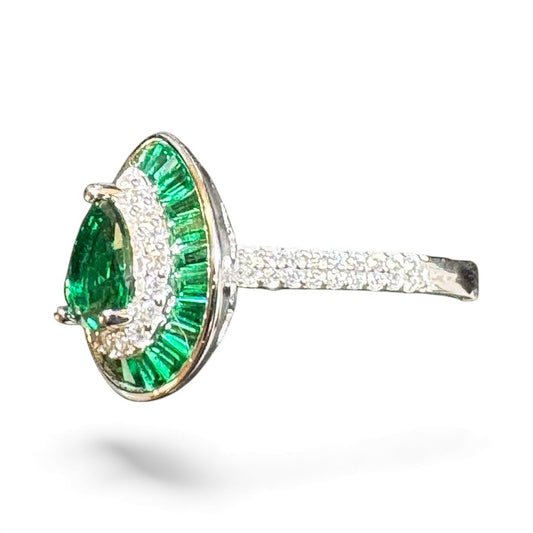 Sterling Silver Ring CZ Stone RCZ10082