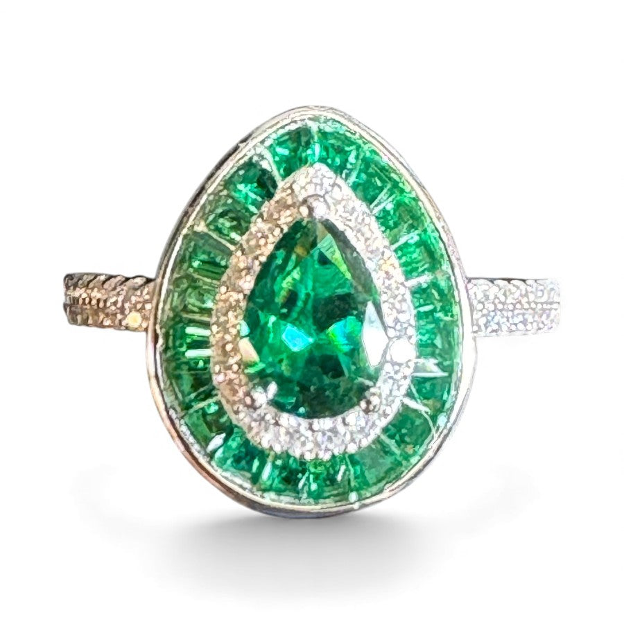 Sterling Silver Ring CZ Stone RCZ10082