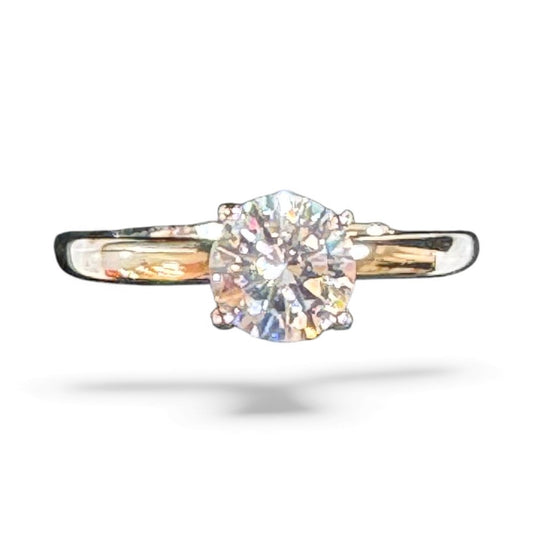 Sterling Silver Ring CZ Stone RCZ190