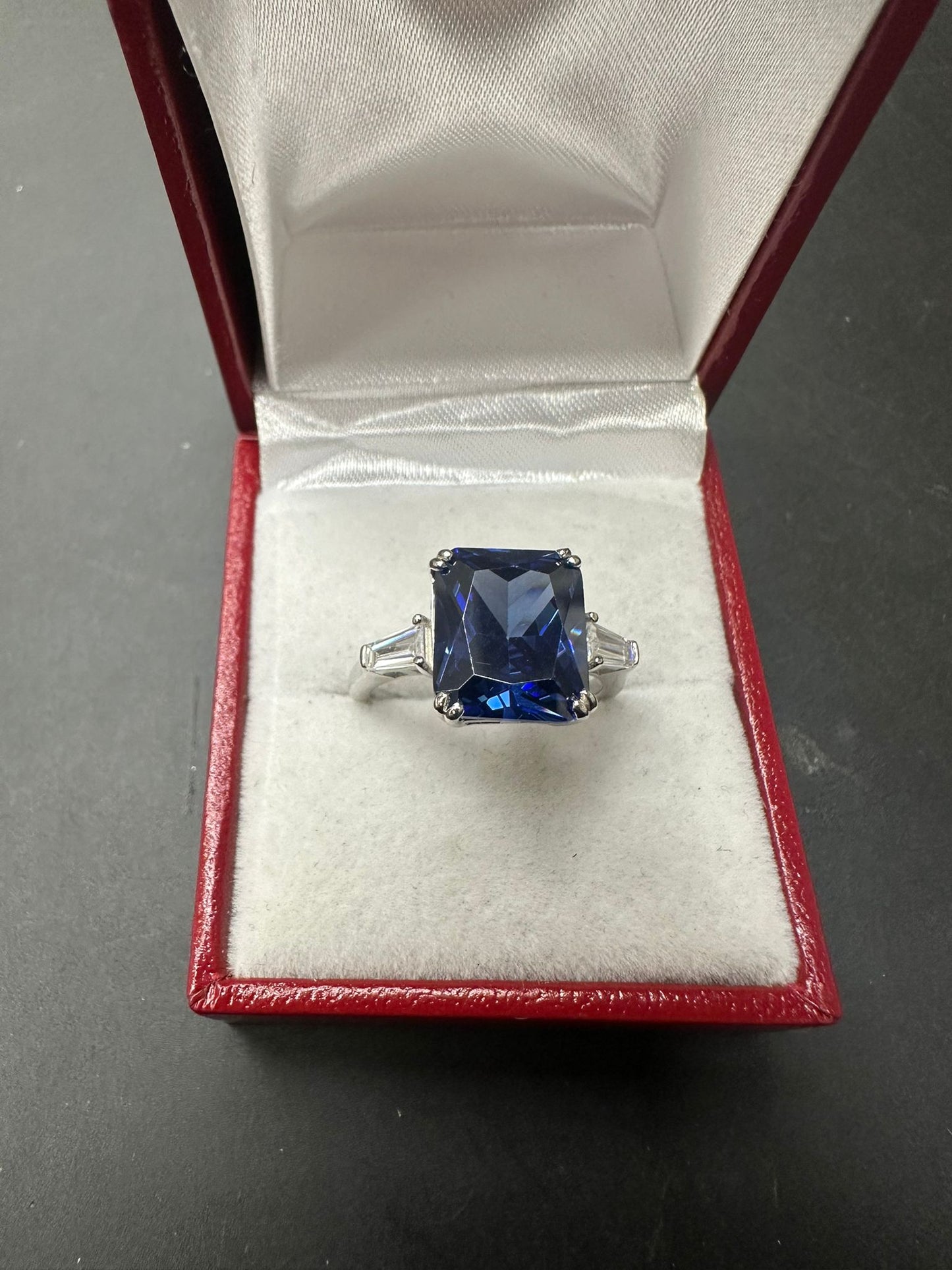 Sterling Silver Ring CZ 14x12 MM Stone RCZ2100