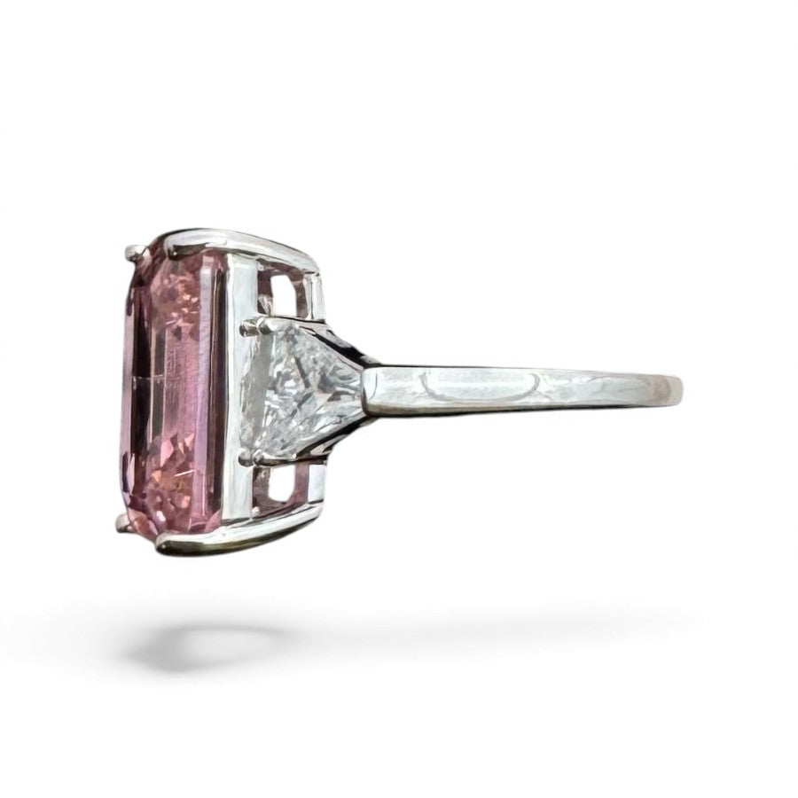 Sterling Silver Ring CZ 14x12 MM Stone RCZ2104