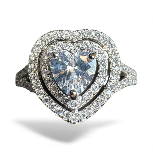 Sterling Silver Ring CZ Stone RCZ2107