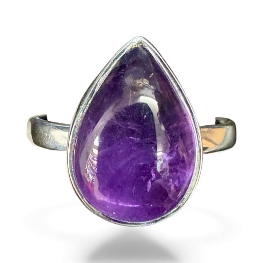 Sterling Silver Amethyst Stone Ring RCZ3314